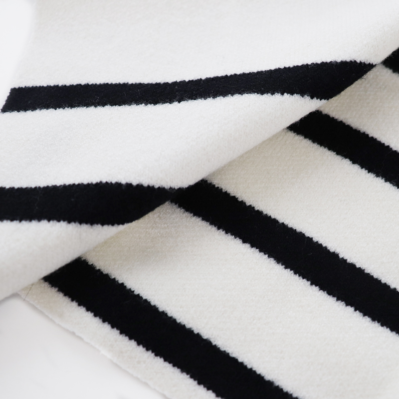 China Yarn for Dresses (Cardigan Open) (Sweater),Crop Top Pullover (Sweater) Core Spun Yarn Regular Yarn Eco Vero Polyester Nylon Stripe Whisper White With Black color buy from China wholesaler bulk order at wholesale price free worldwide shipping Alibaba