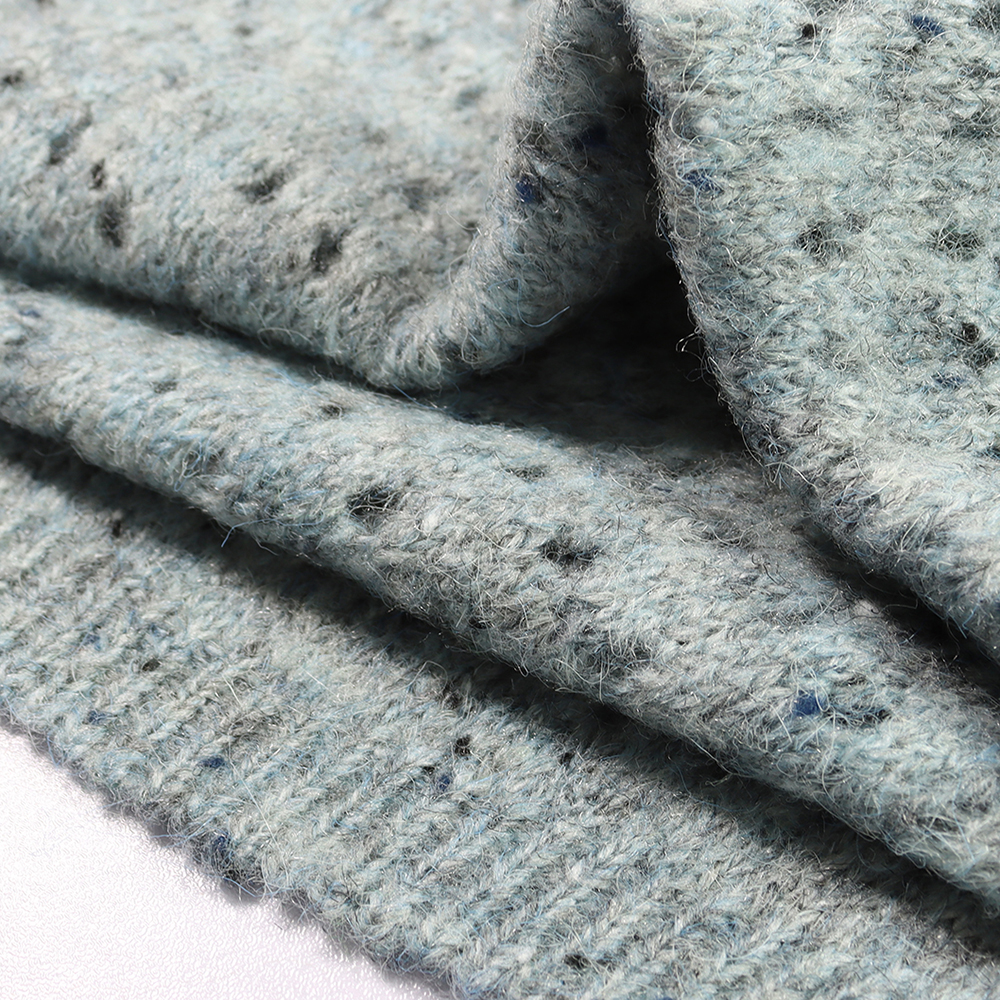 China Yarn for Dresses (Cardigan Button) (Sweater),Ladies Vest (Sweater)  Mossy Yarn Fancy Yarn Recycled Polyester Acrylic Polyester Wool Spandex Blue Melange color buy from China wholesaler bulk order at wholesale price free worldwide shipping Alibaba