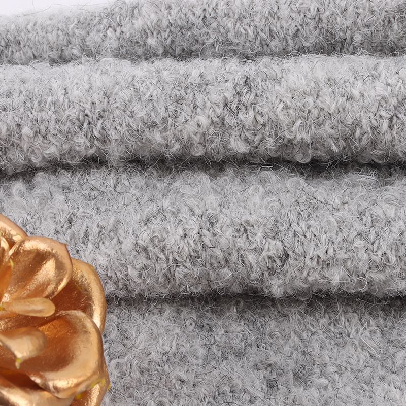 China Yarn for Half-Zipper Cardigan (Sweater),Knitted Jacket (Sweater),Knitted Trousers (Sweater) Boucle Yarn Fancy Yarn Recycled Polyester Acrylic RWS Wool Spandex Grey color buy from China wholesaler bulk order at wholesale price free worldwide shipping Alibaba