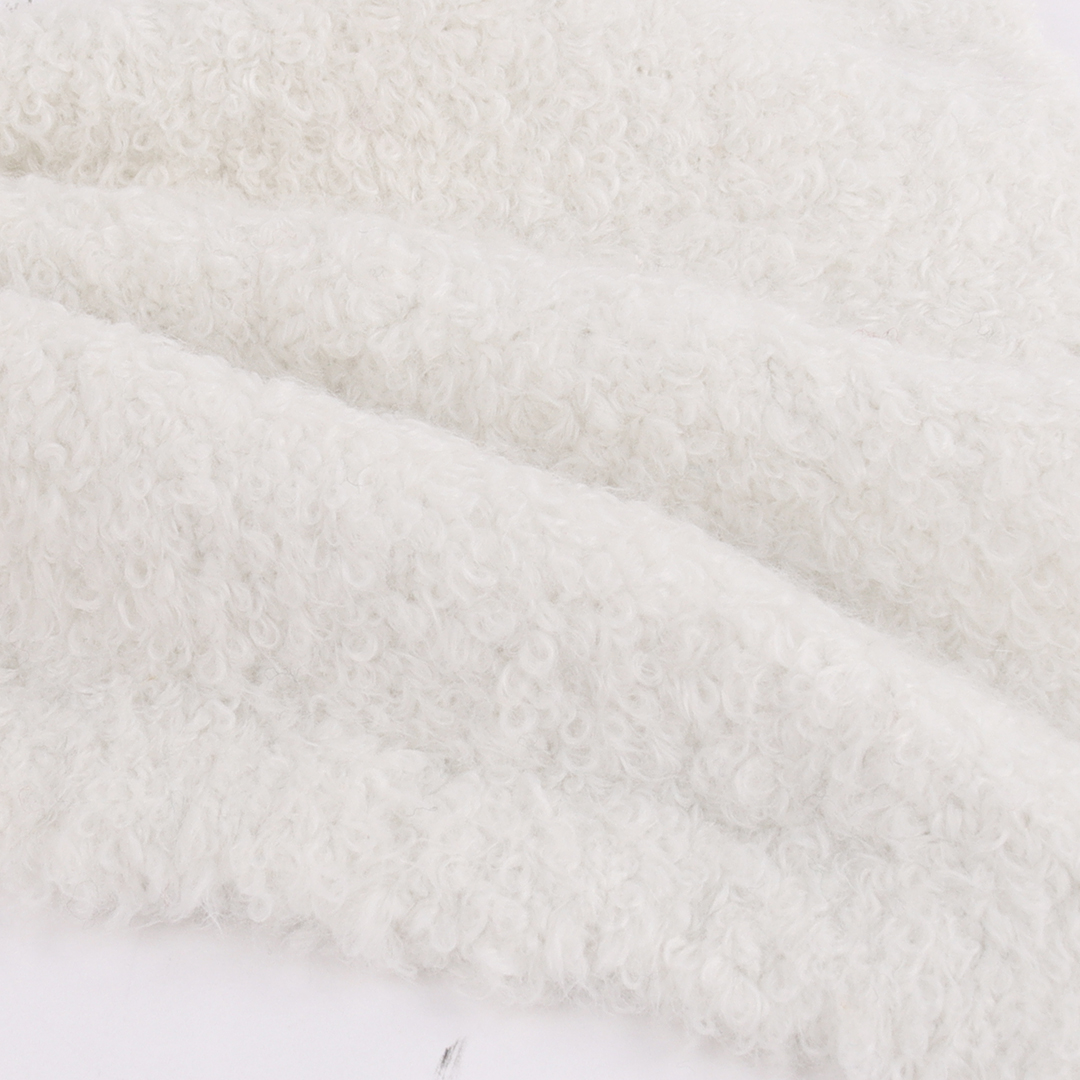 China Yarn for Half-Zipper Cardigan (Sweater),Knitted Jacket (Sweater),Hoodie  (Sweater) Boucle Yarn Fancy Yarn Polyester Recycled Polyester Spandex Off White color buy from China wholesaler bulk order at wholesale price free worldwide shipping Alibaba