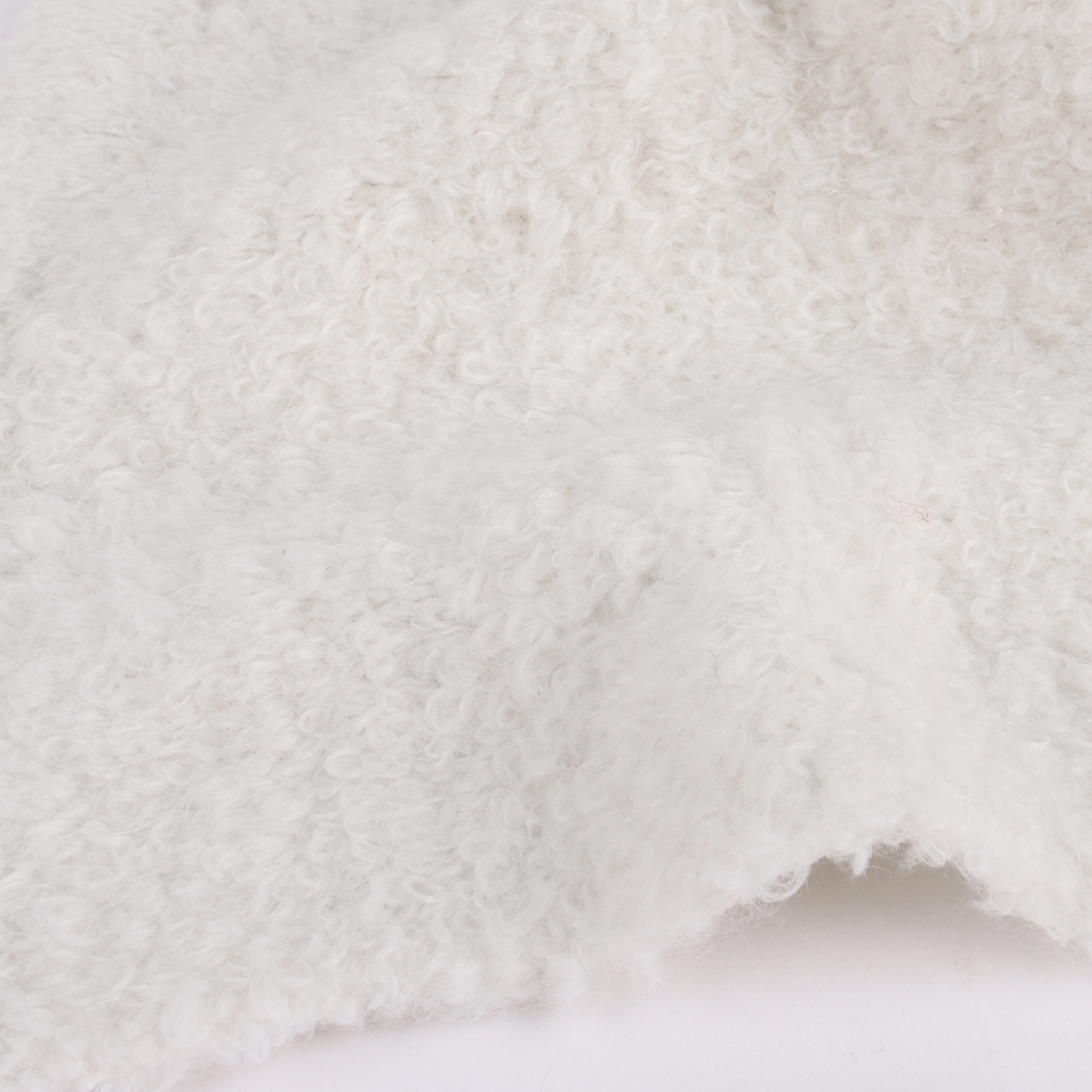 China Yarn for Half-Zipper Cardigan (Sweater),Knitted Jacket (Sweater),Hoodie  (Sweater) Boucle Yarn Fancy Yarn Polyester Recycled Polyester Spandex Off White color buy from China wholesaler bulk order at wholesale price free worldwide shipping Alibaba