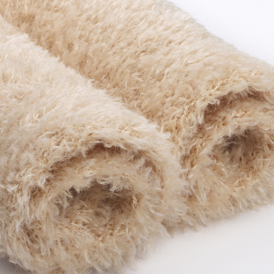 China Yarn for Crop Top Pullover (Sweater),Dresses (Cardigan Open) (Sweater) Teddy Yarn Fancy Yarn Recycled Polyester Beige color buy from China wholesaler bulk order at wholesale price free worldwide shipping Alibaba