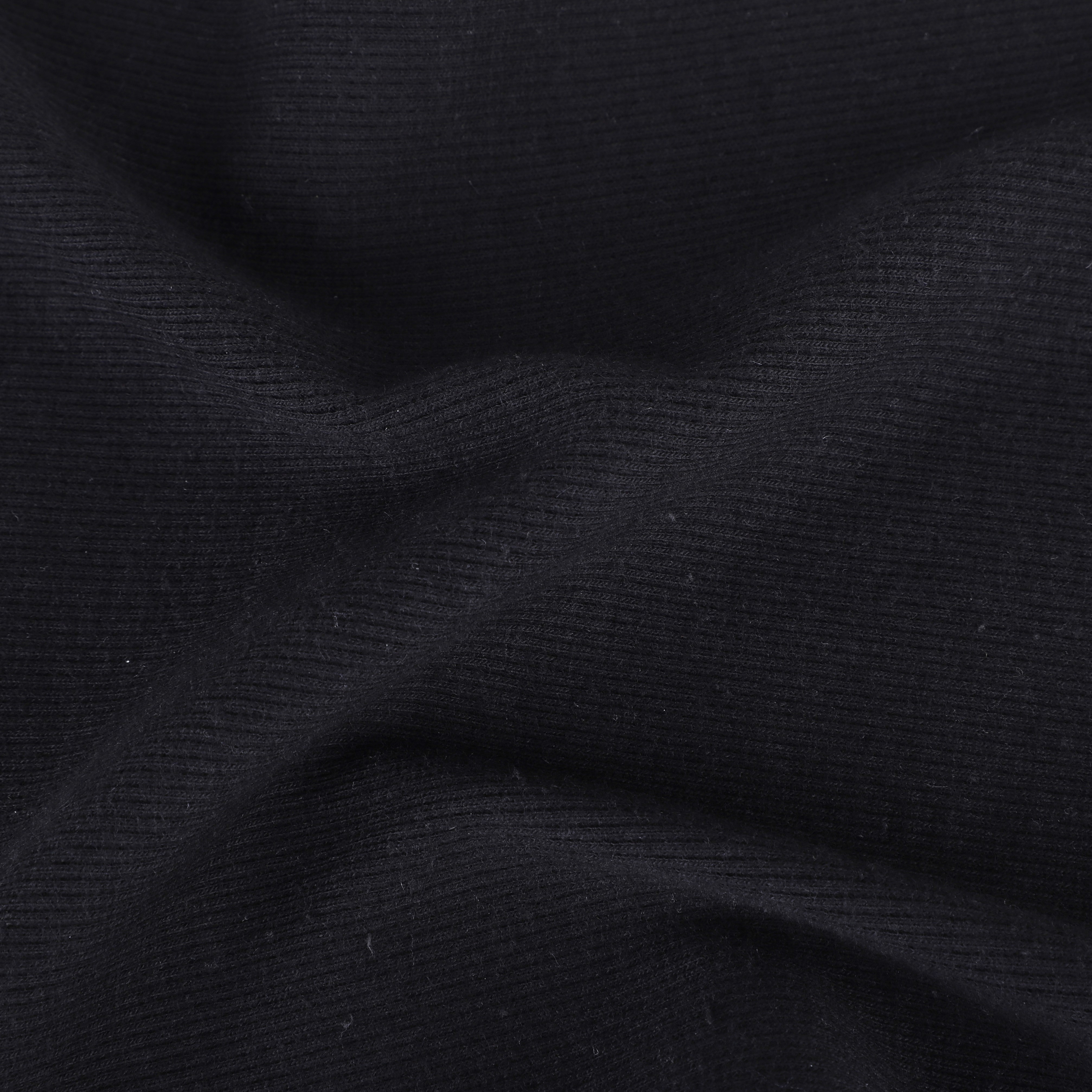 China Fabric for Crop Top,Hoodie,Tank Top Rib Knit Fabric Cotton Polyester Spandex Black color buy from China wholesaler bulk order at wholesale price free worldwide shipping Alibaba