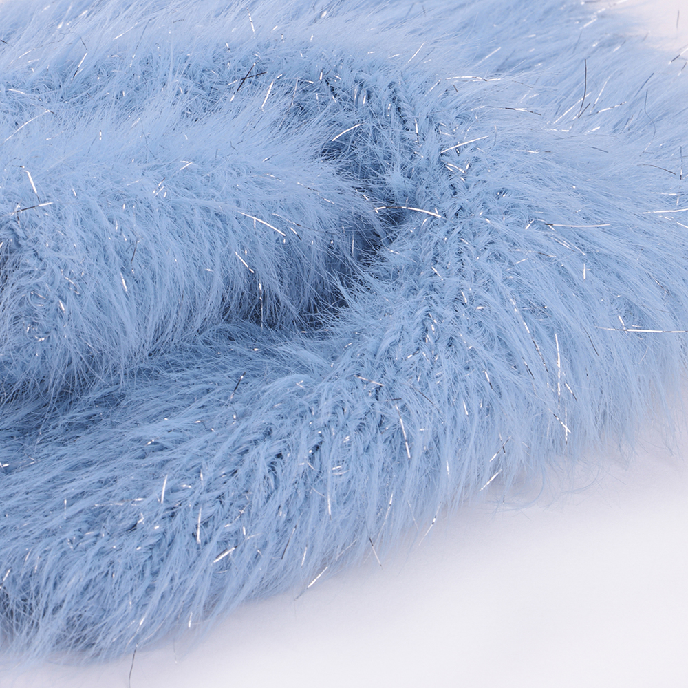 China Yarn for Dresses (Cardigan Open) (Sweater),Crop Top Pullover (Sweater) Cat Feather Yarn Fancy Yarn Nylon Lurex blue color buy from China wholesaler bulk order at wholesale price free worldwide shipping Alibaba