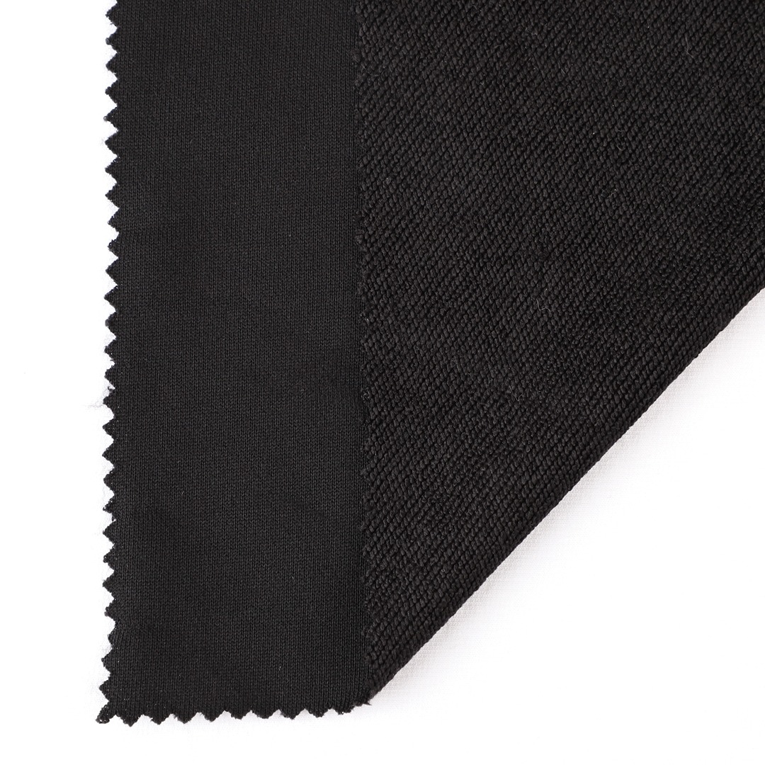 China Fabric for Sweatshirt,Jogger,Loungewear French Terry Knit Fabric Polyester Spandex Black color buy from China wholesaler bulk order at wholesale price free worldwide shipping Alibaba
