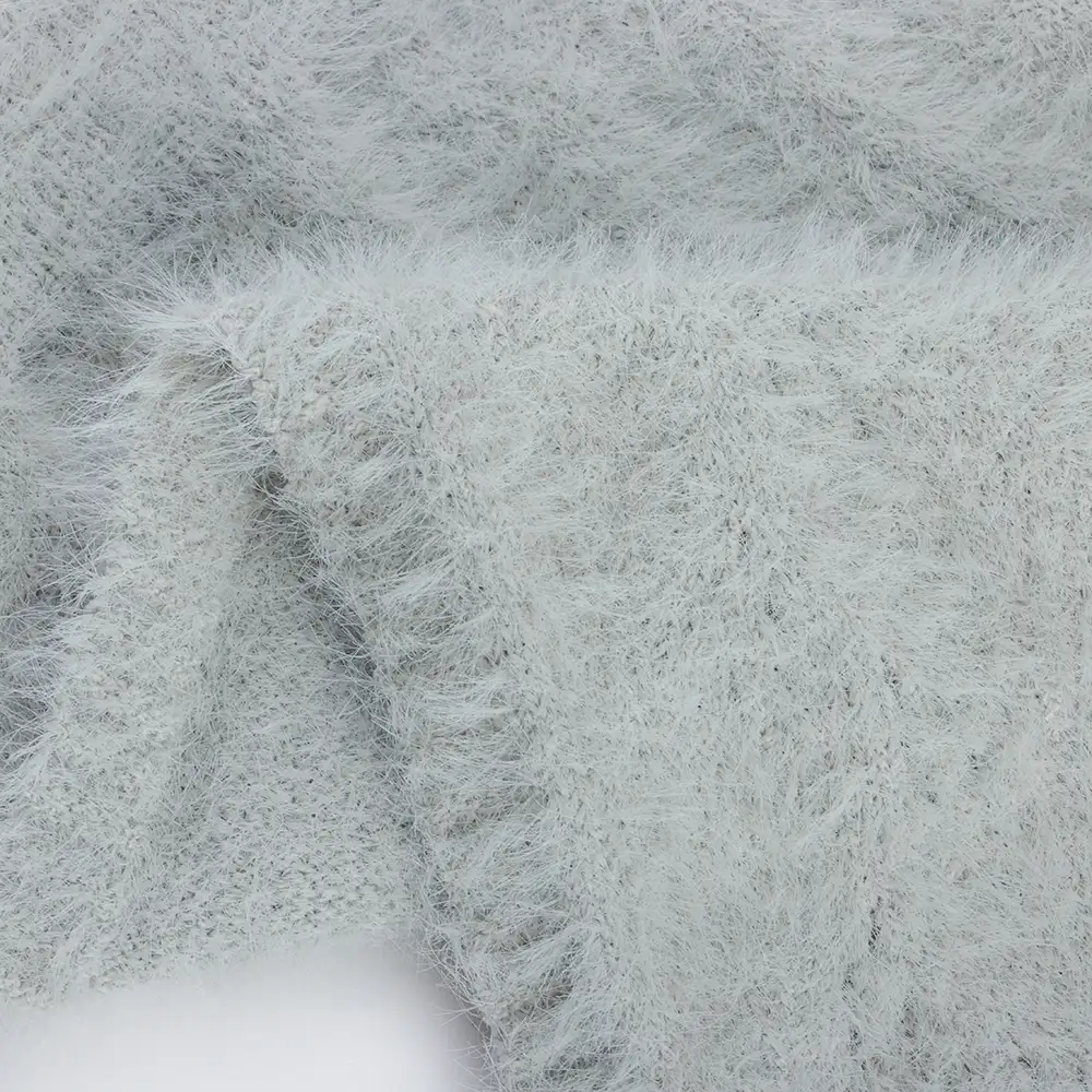 China Yarn for Crop Top Pullover (Sweater),Dresses (Cardigan Open) (Sweater) Cat Feather Yarn Fancy Yarn Nylon Light Grey color buy from China wholesaler bulk order at wholesale price free worldwide shipping Alibaba