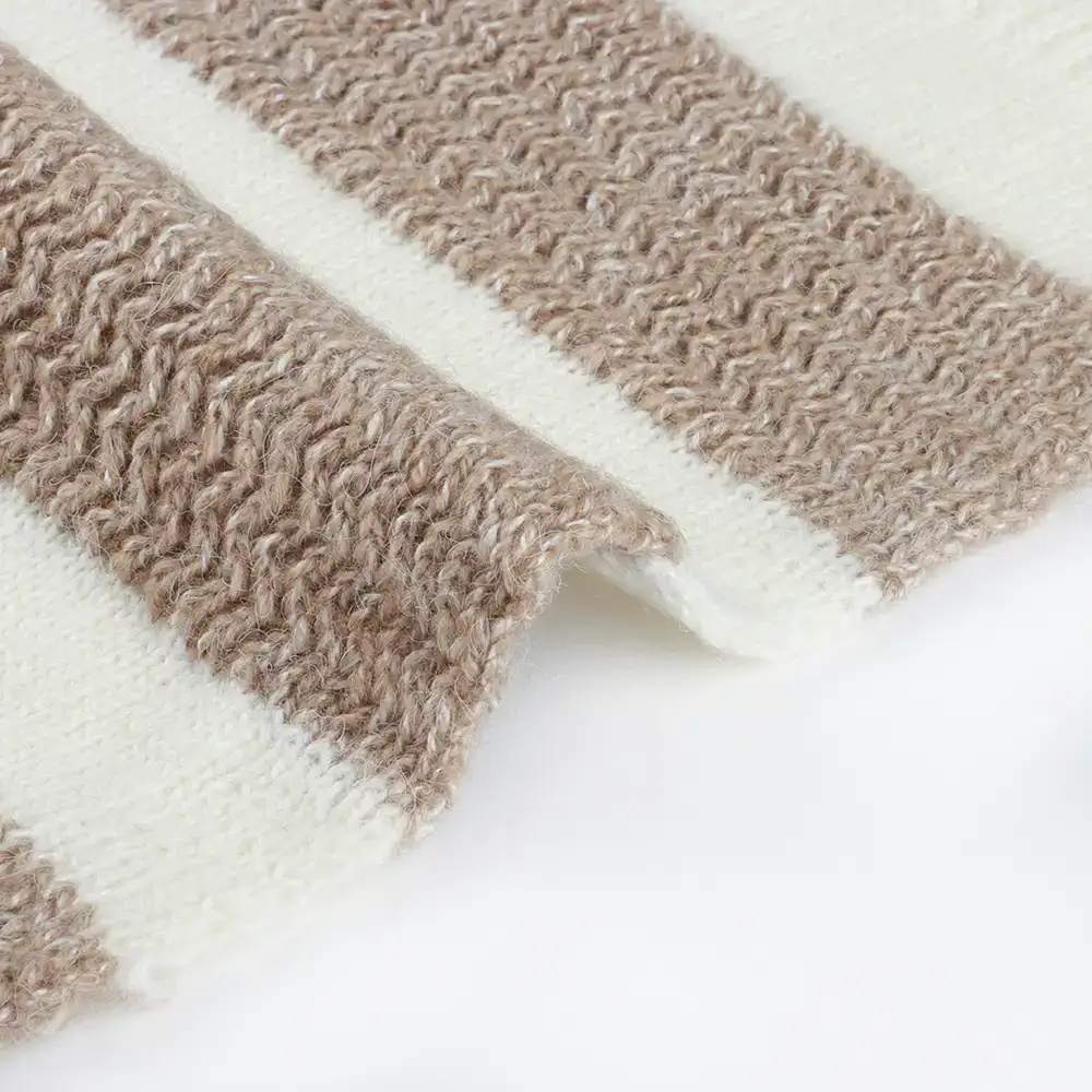 China Yarn for Open Cardigan (Sweater),Hoodie  (Sweater),Round Neck Pullover (Sweater) Mossy Yarn Fancy Yarn Recycled Polyester Acrylic Nylon Wool Brown Stripe color buy from China wholesaler bulk order at wholesale price free worldwide shipping Alibaba