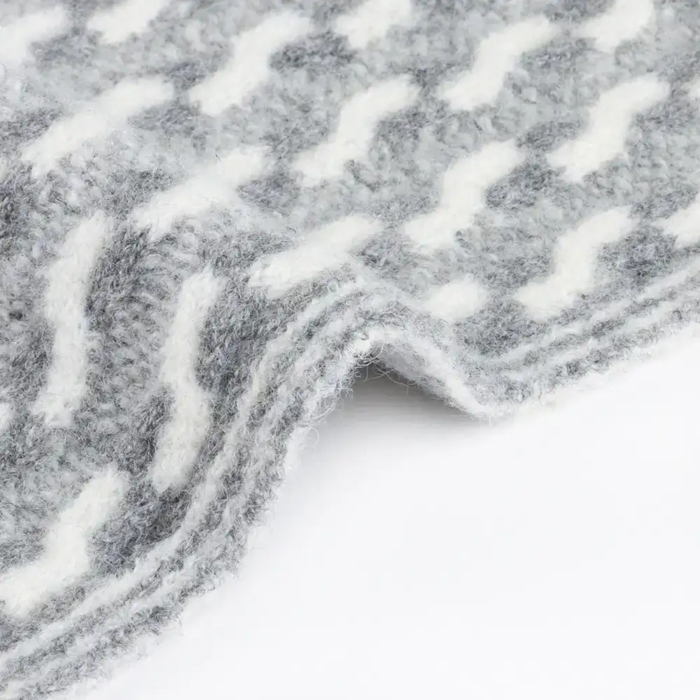 China Yarn for Half-Zipper Cardigan (Sweater),Crew Neck Pullover (Sweater),Polo T-shirt (Sweater) Mossy Yarn Fancy Yarn Polyester Recycled Polyester Acrylic Wool Spandex Grey Stripe color buy from China wholesaler bulk order at wholesale price free worldwide shipping Alibaba