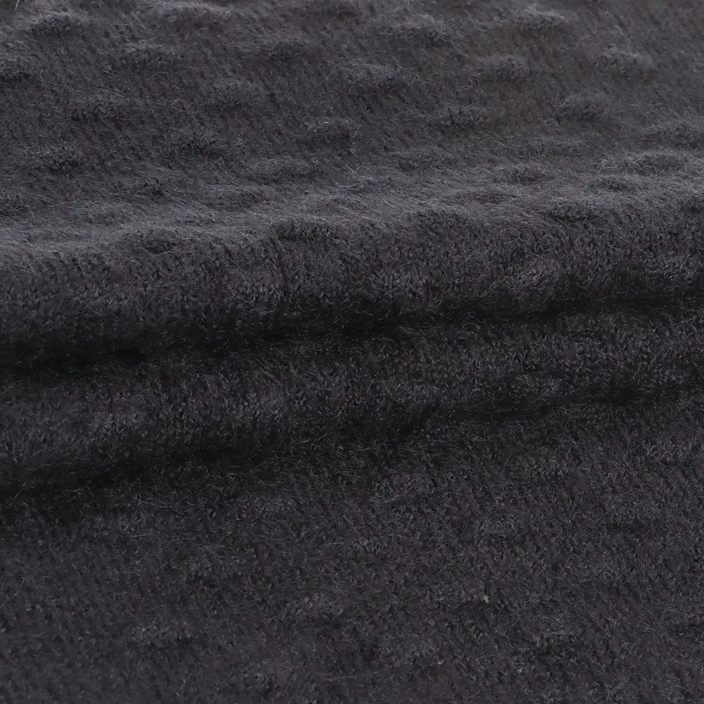 China Yarn for Half-Zipper Cardigan (Sweater),Knitted Trousers (Sweater),Knitted Jacket (Sweater) Mossy Yarn Fancy Yarn Acrylic Nylon Recycled Polyester Spandex black color buy from China wholesaler bulk order at wholesale price free worldwide shipping Alibaba