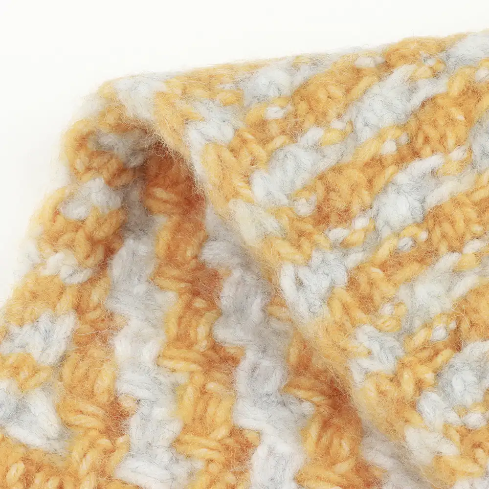 China Yarn for Dresses (Cardigan Open) (Sweater),Crop Top Pullover (Sweater) Air Spun Yarn Fancy Yarn Recycled Polyester Acrylic Nylon grey whith yellow color buy from China wholesaler bulk order at wholesale price free worldwide shipping Alibaba