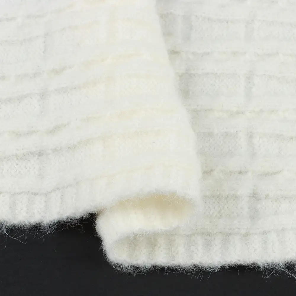 China Yarn for Polo T-shirt (Sweater),Crew Neck Pullover (Sweater),Half-Zipper Cardigan (Sweater) Mossy Yarn Fancy Yarn Recycled Polyester Wool Spandex white color buy from China wholesaler bulk order at wholesale price free worldwide shipping Alibaba