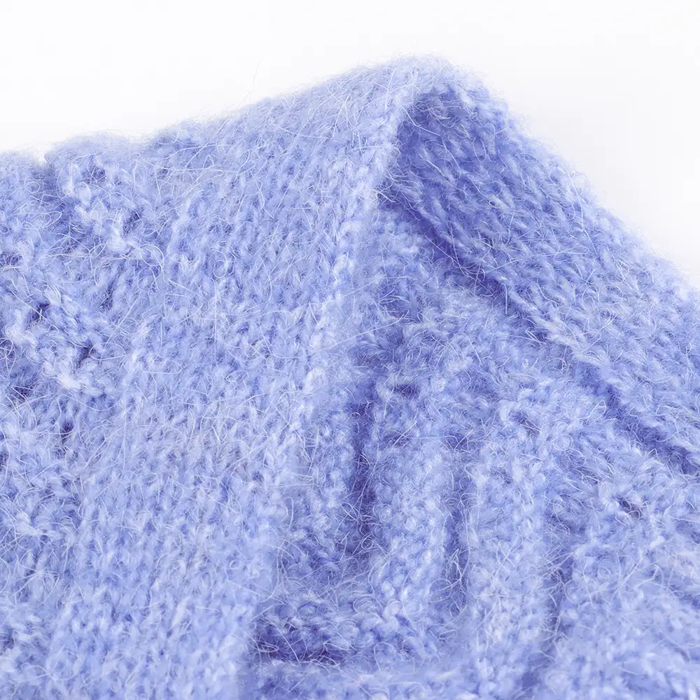 China Yarn for Half-Zipper Cardigan (Sweater),Knitted Trousers (Sweater),Knitted Jacket (Sweater) Mossy Yarn Fancy Yarn Recycled Polyester Acrylic Wool Spandex blue color buy from China wholesaler bulk order at wholesale price free worldwide shipping Alibaba