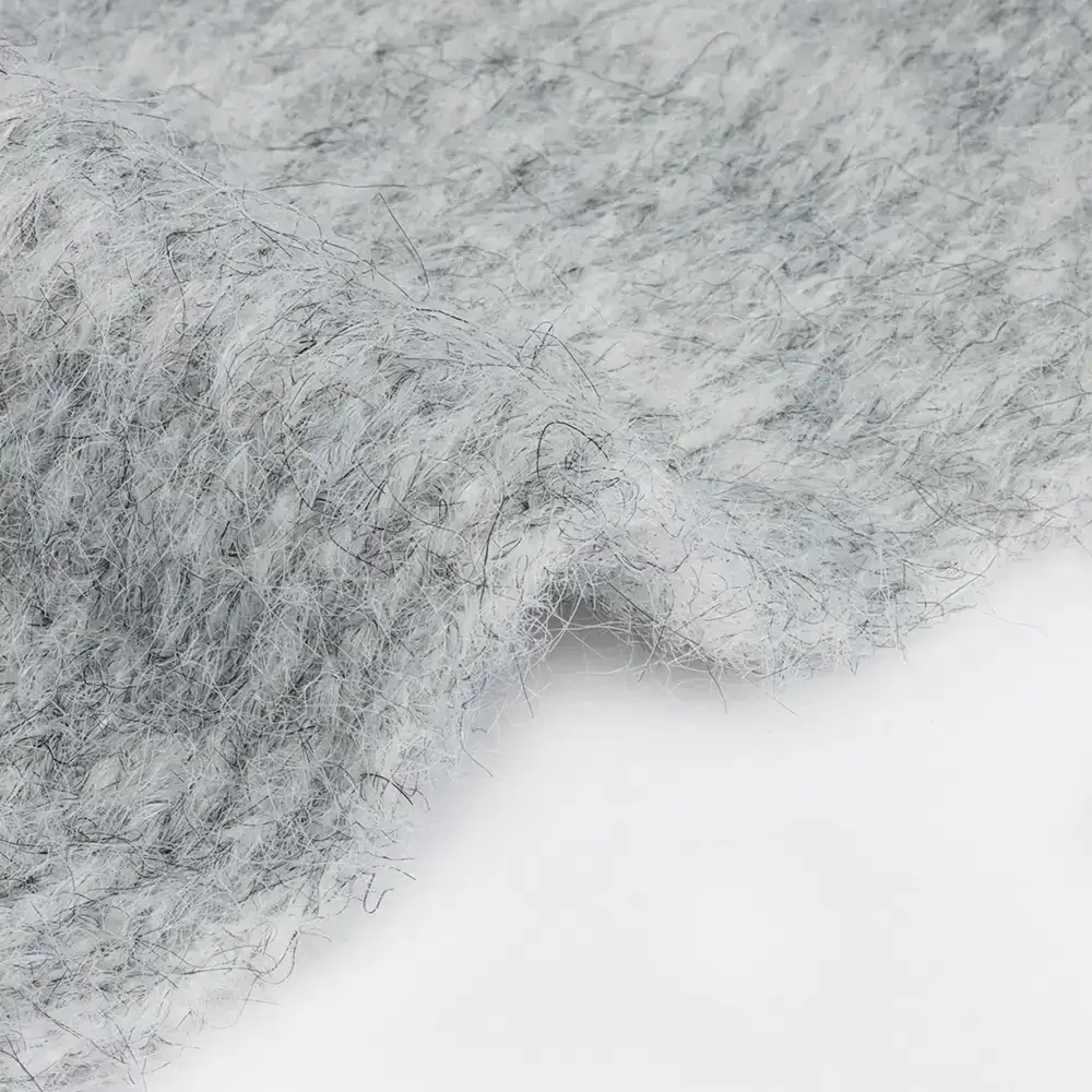 China Yarn for Open Cardigan (Sweater),Hoodie  (Sweater),Round Neck Pullover (Sweater) Mossy Yarn Fancy Yarn Recycled Polyester Nylon Acrylic Wool Spandex grey color buy from China wholesaler bulk order at wholesale price free worldwide shipping Alibaba