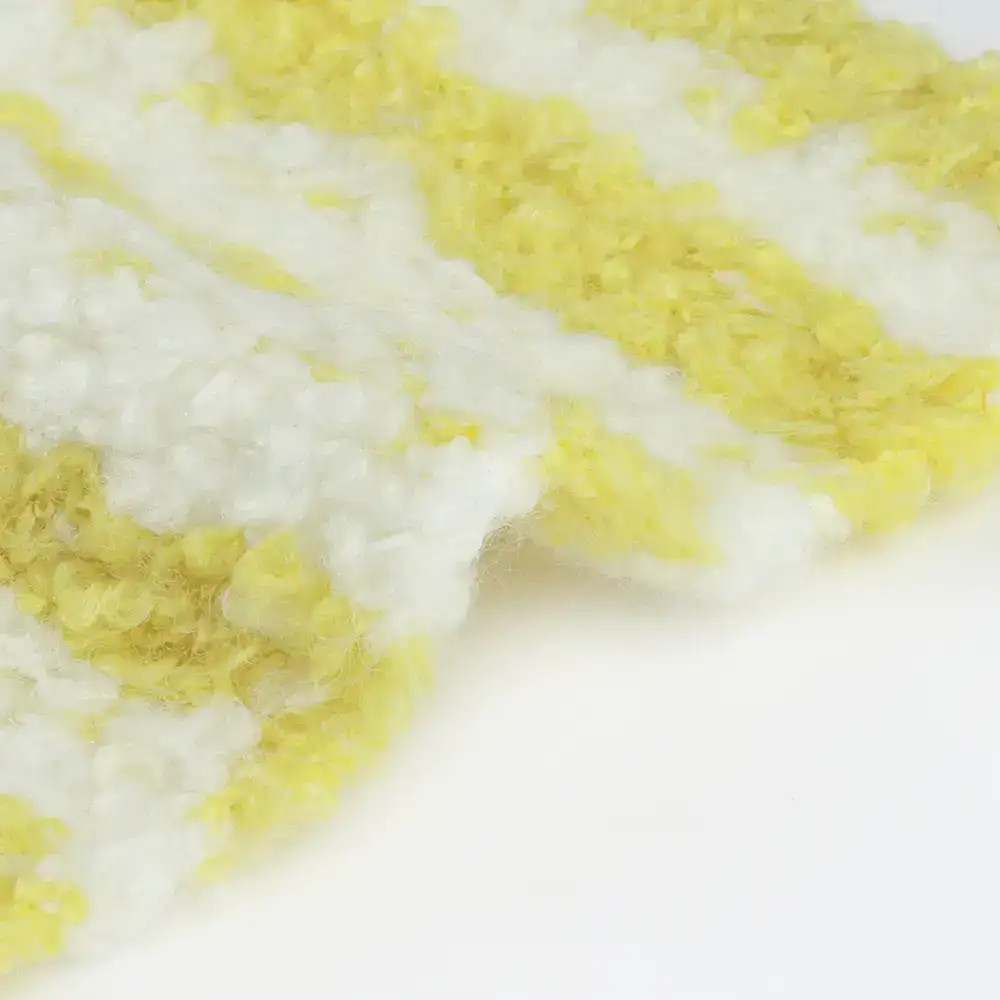 China Yarn for Dresses (Cardigan Open) (Sweater),Crop Top Pullover (Sweater) Boucle Yarn Fancy Yarn Acrylic Nylon Wool Spandex yellow with white color buy from China wholesaler bulk order at wholesale price free worldwide shipping Alibaba