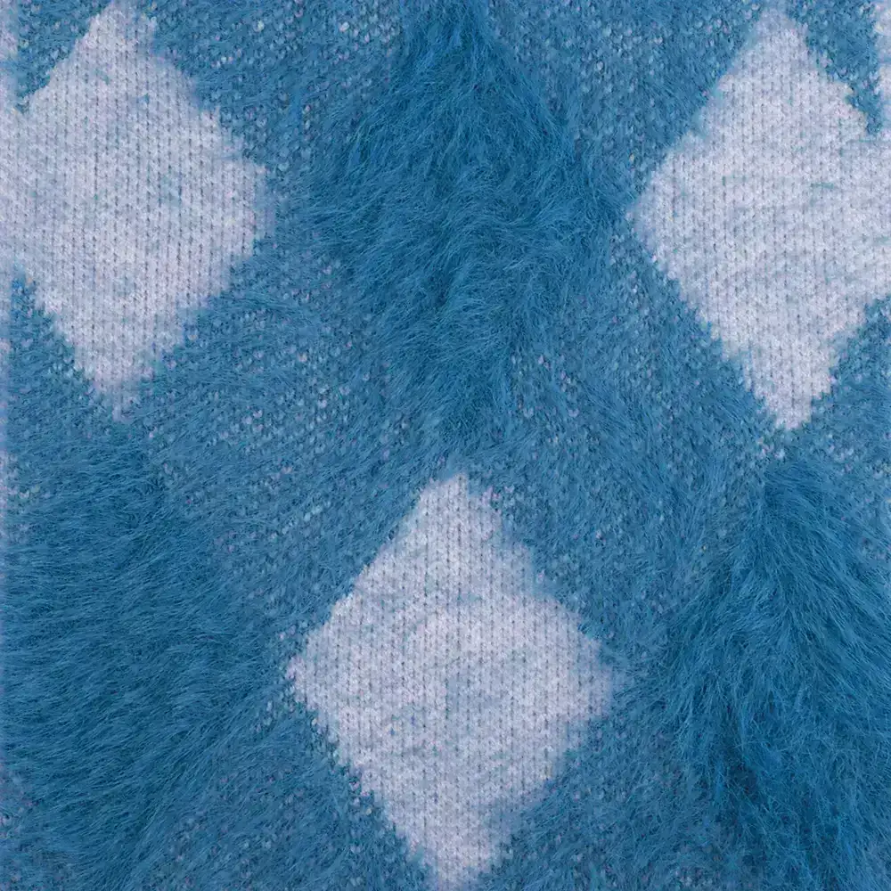 China Yarn for Ladies Vest (Sweater),Crop Top Pullover (Sweater),Dresses (Cardigan Button) (Sweater) Cat Feather Yarn Fancy Yarn Nylon BLUE color buy from China wholesaler bulk order at wholesale price free worldwide shipping Alibaba