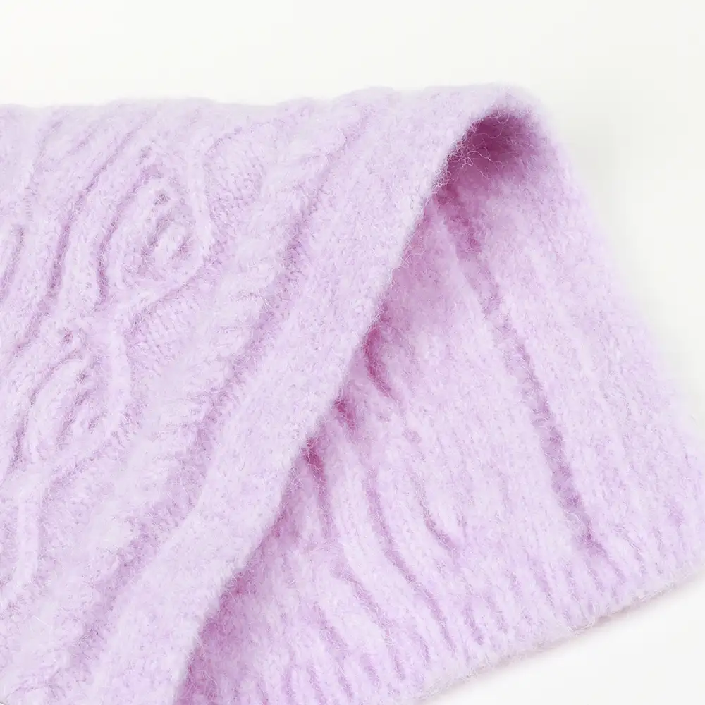 China Yarn for Dresses (Cardigan Open) (Sweater),Crop Top Pullover (Sweater) Mossy Yarn Fancy Yarn Polyester Acrylic Spandex violet color buy from China wholesaler bulk order at wholesale price free worldwide shipping Alibaba