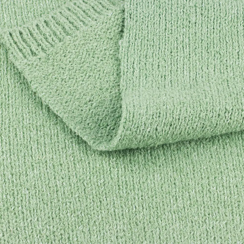 China Yarn for Ladies Vest (Sweater),Crop Top Pullover (Sweater),Dresses (Cardigan Button) (Sweater) Boucle Yarn Fancy Yarn Cotton Polyester green color buy from China wholesaler bulk order at wholesale price free worldwide shipping Alibaba
