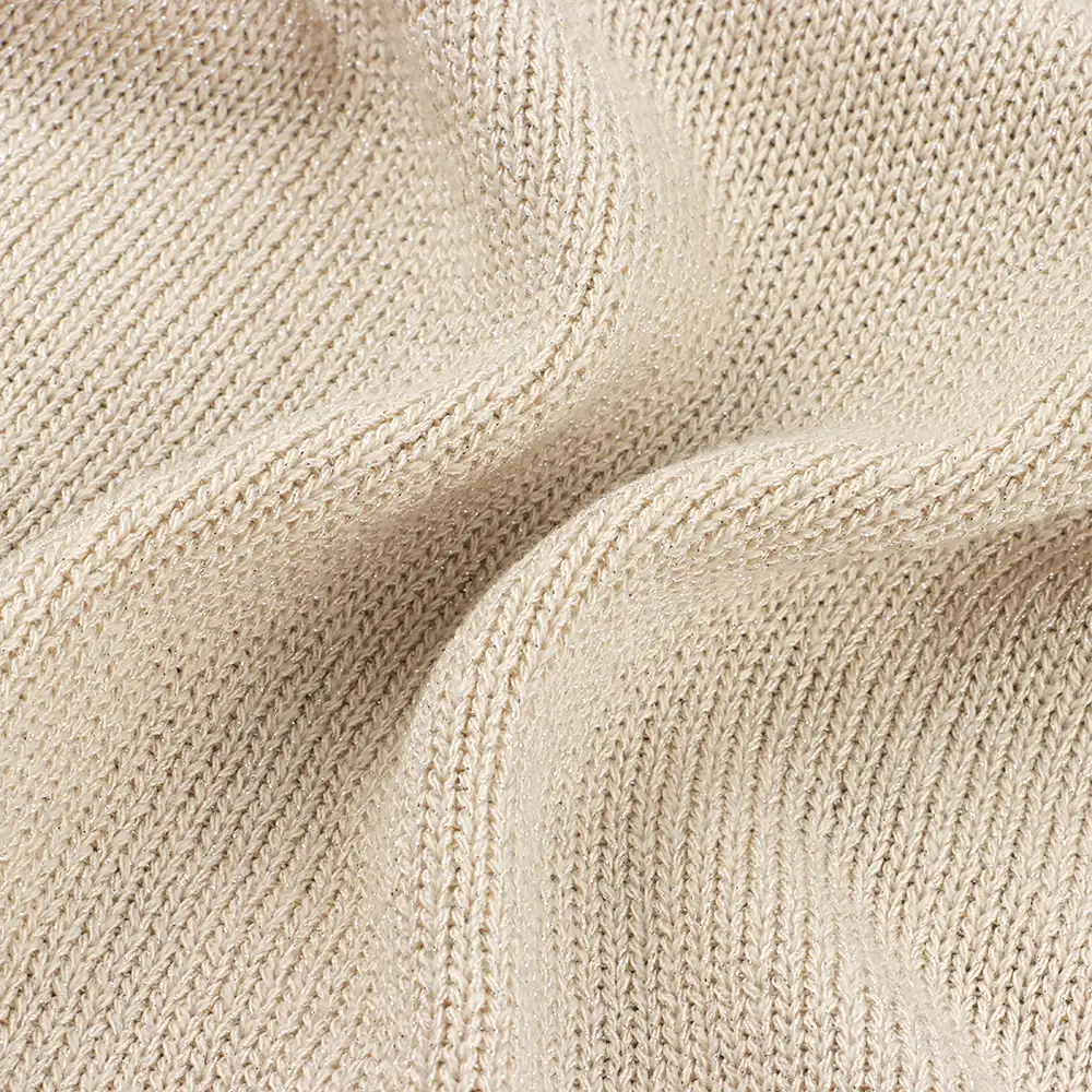 China Yarn for Dresses (Cardigan Button) (Sweater),Ladies Vest (Sweater)  Lurex Lurex Viscose Nylon Metallic fiber Apricot color buy from China wholesaler bulk order at wholesale price free worldwide shipping Alibaba