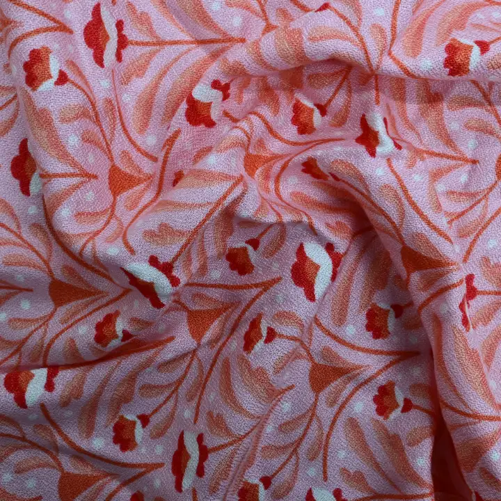 India Fabric for Shirt,Crop Top,Skirt,Over Shirt Viscose/Rayon Crepe Natural Woven Fabric Viscose Print color buy from India wholesaler bulk order at wholesale price free worldwide shipping Alibaba