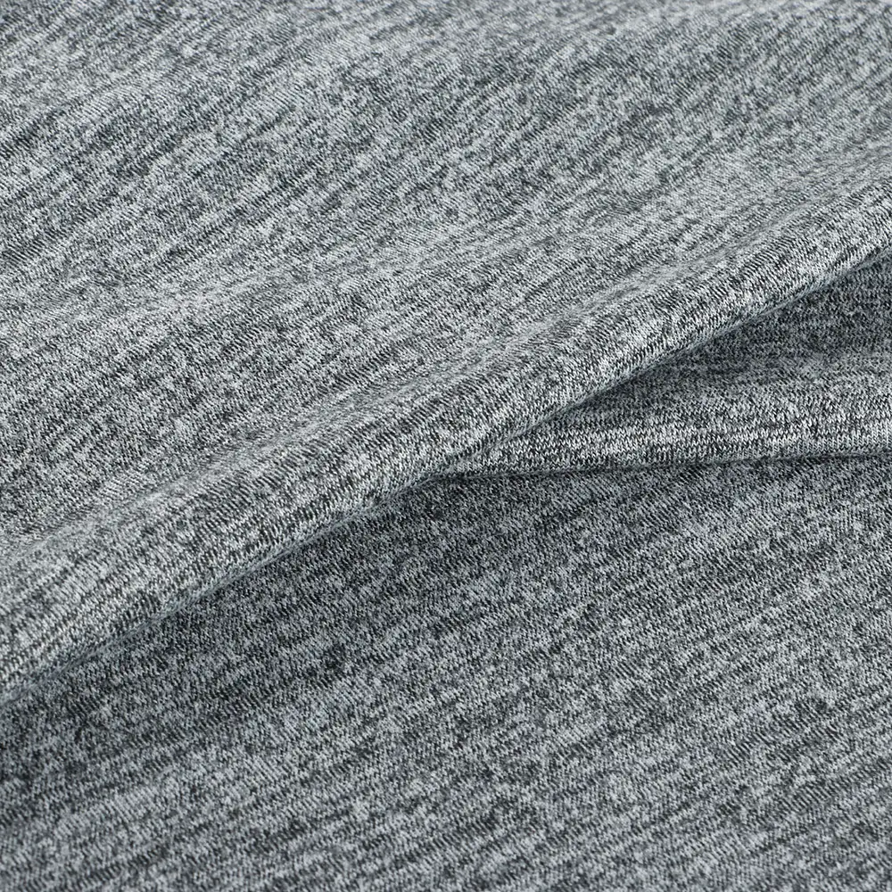 China Fabric for T-Shirt,Pajamas,Loungewear,Yoga Pants,Tracksuits Single Jersey Knit Fabric Polyester Spandex Solid-Melange color buy from China wholesaler bulk order at wholesale price free worldwide shipping Alibaba