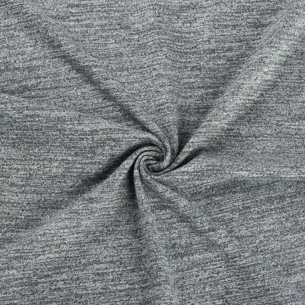 China Fabric for T-Shirt,Pajamas,Loungewear,Yoga Pants,Tracksuits Single Jersey Knit Fabric Polyester Spandex Solid-Melange color buy from China wholesaler bulk order at wholesale price free worldwide shipping Alibaba