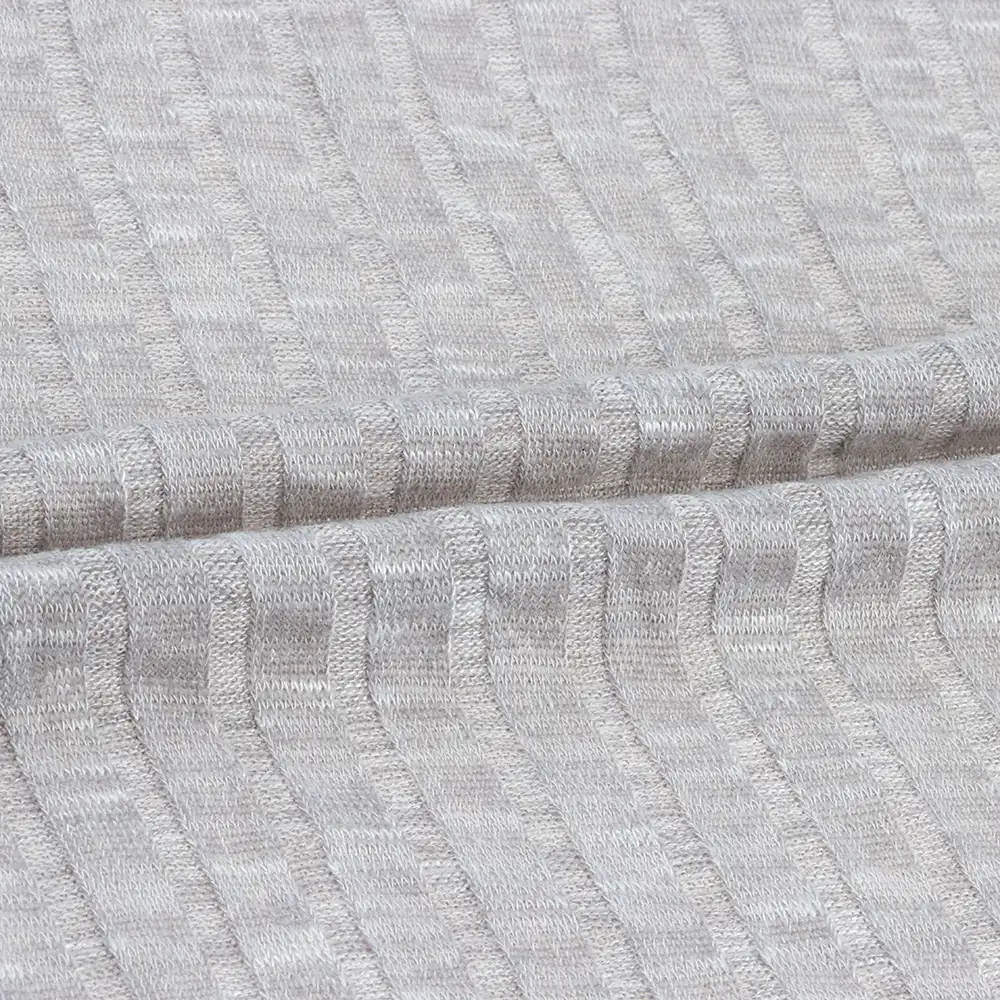 China Fabric for Tank Top,Crop Top,Hoodie Rib Knit Fabric Rayon Polyester Spandex Grey color buy from China wholesaler bulk order at wholesale price free worldwide shipping Alibaba