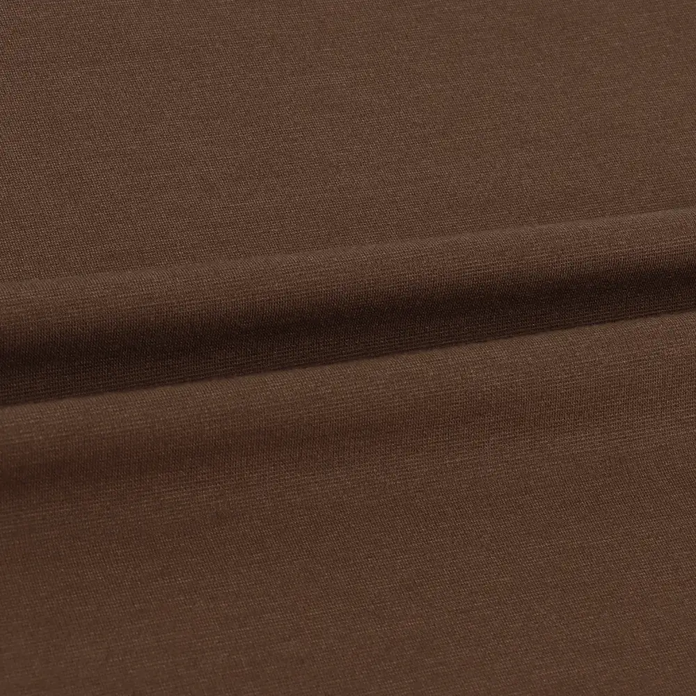 China Fabric for Suit Trouser,Blazer Ponte Roma Knit Fabric Polyester Rayon Spandex Brown color buy from China wholesaler bulk order at wholesale price free worldwide shipping Alibaba