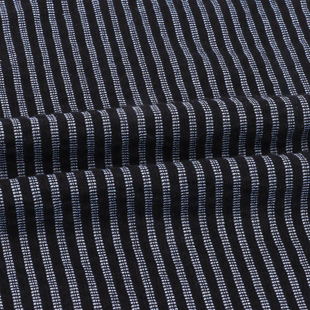 China Fabric for Loungewear,Sweatshirt,Hoodie Hacci Knit Fabric Polyester Cotton Elastane Black and White color buy from China wholesaler bulk order at wholesale price free worldwide shipping Alibaba