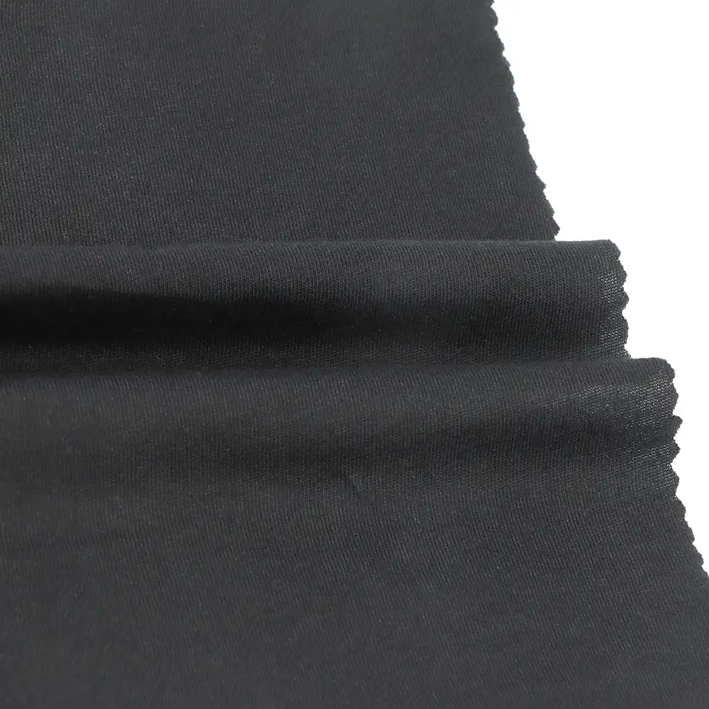 China Fabric for T-Shirt,Pajamas,Loungewear,Yoga Pants,Tracksuits Single Jersey Knit Fabric Cotton Black color buy from China wholesaler bulk order at wholesale price free worldwide shipping Alibaba