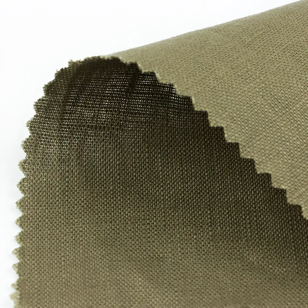 China Fabric for Shirt,Crop Top,Skirt,Over Shirt Linen Plain Natural Woven Fabric Linen Olive Green color buy from China wholesaler bulk order at wholesale price free worldwide shipping Alibaba