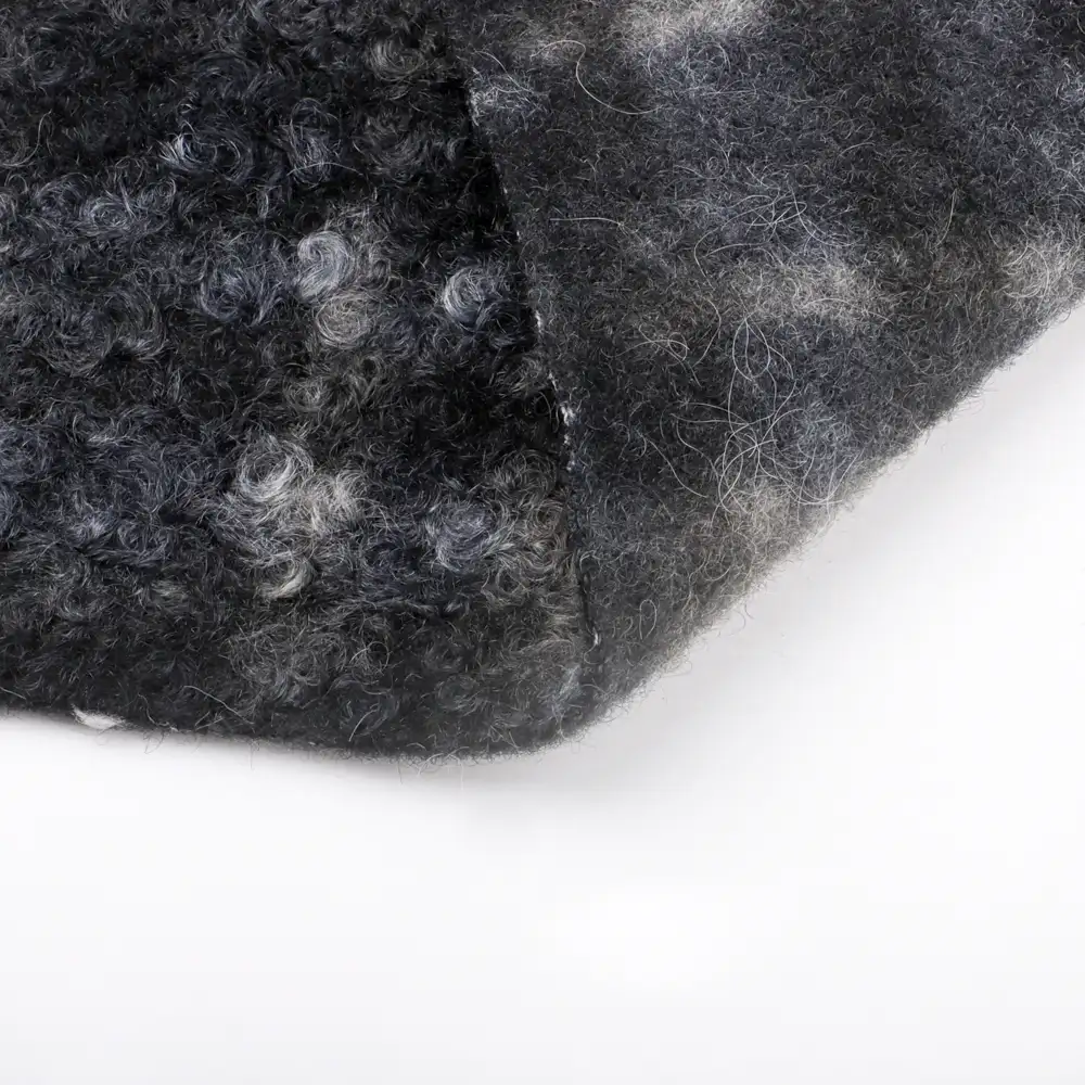 China Fabric for Blazer,Skirt,Hoodie Knit Woolen Fabric Woolen Polyester Black color buy from China wholesaler bulk order at wholesale price free worldwide shipping Alibaba