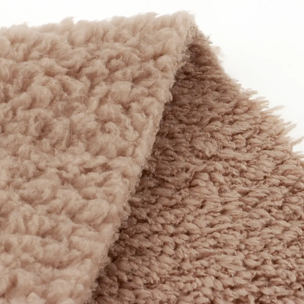 China Fabric for Hoodie,Sweatshirt Fleece Knit Fabric Polyester Brown color buy from China wholesaler bulk order at wholesale price free worldwide shipping Alibaba