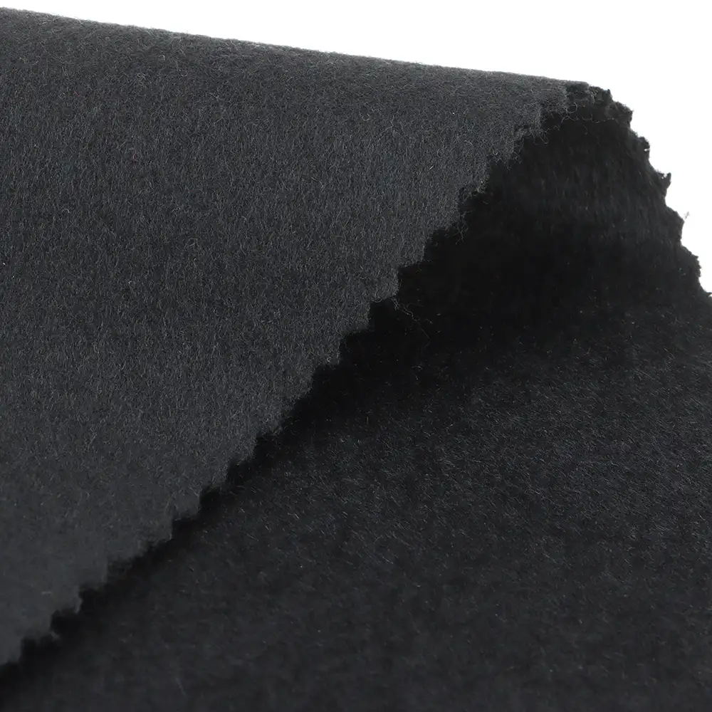 China Fabric for Blazer,Skirt,Hoodie Knit Woolen Fabric Woolen Wool Polyester Chemical Fiber Black color buy from China wholesaler bulk order at wholesale price free worldwide shipping Alibaba