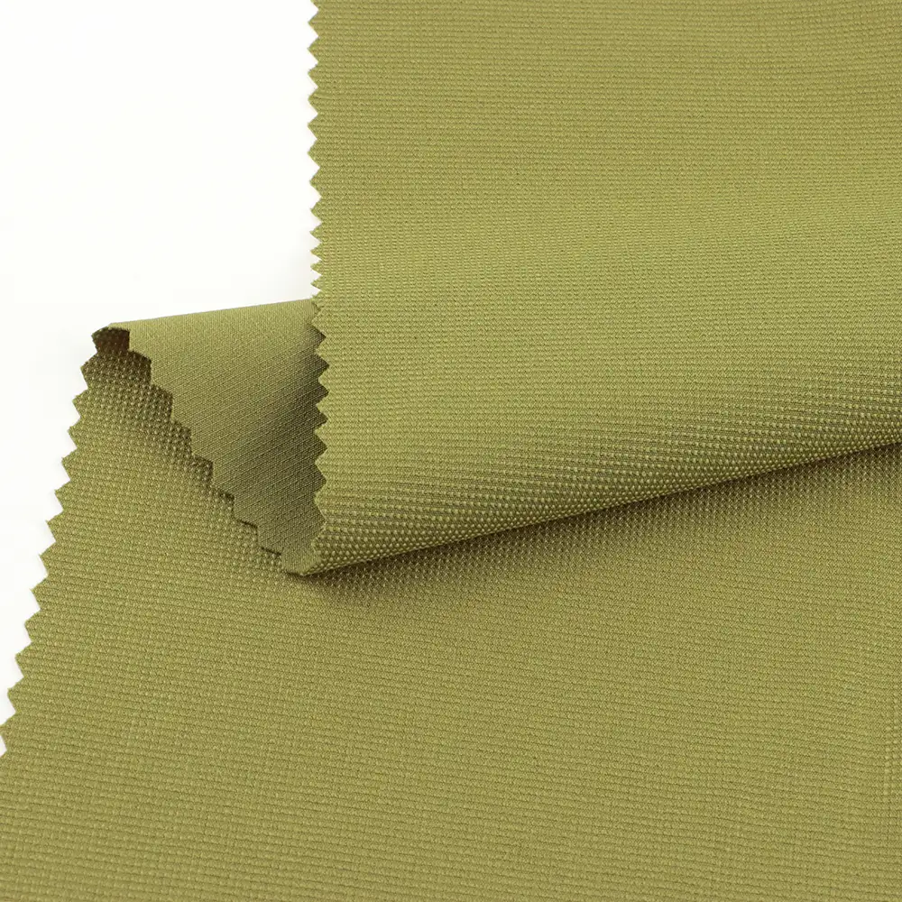 China Fabric for Rain Coat,Ski Suits Polyester Mountaineering Fabric Synthetic Woven Fabric Polyester Spandex Green color buy from China wholesaler bulk order at wholesale price free worldwide shipping Alibaba