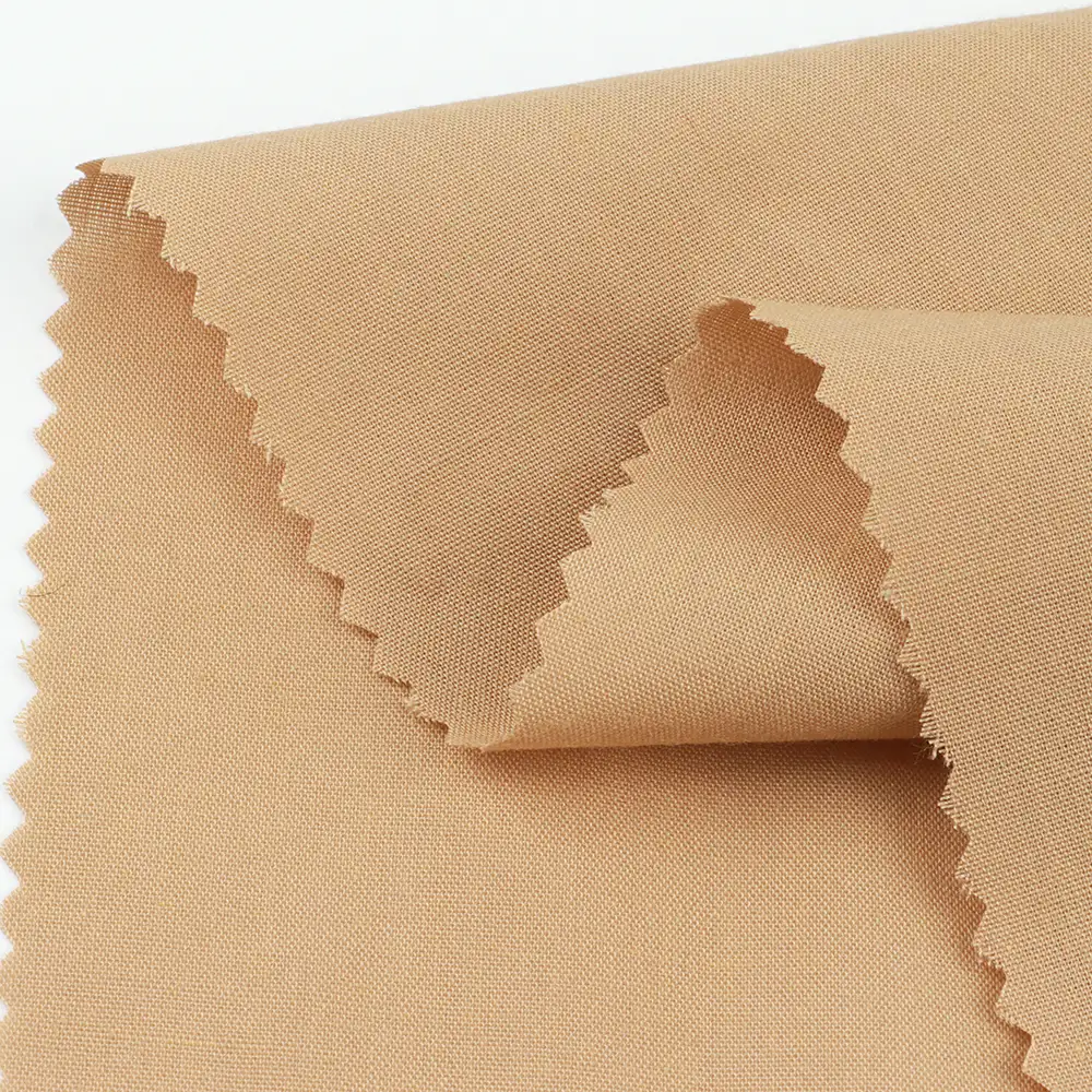 China Fabric for Blouse,Crop Top,Skirt Cotton Poplin Natural Woven Fabric Polyester Cotton Khaki color buy from China wholesaler bulk order at wholesale price free worldwide shipping Alibaba