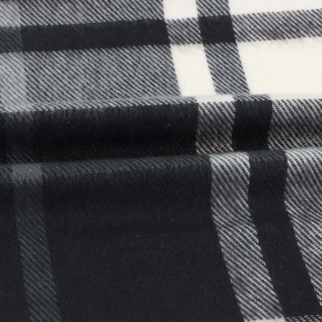 China Fabric for Shirt,Crop Top,Skirt,Over Shirt Cotton YD Flannel Natural Woven Fabric Polyester Black and White color buy from China wholesaler bulk order at wholesale price free worldwide shipping Alibaba