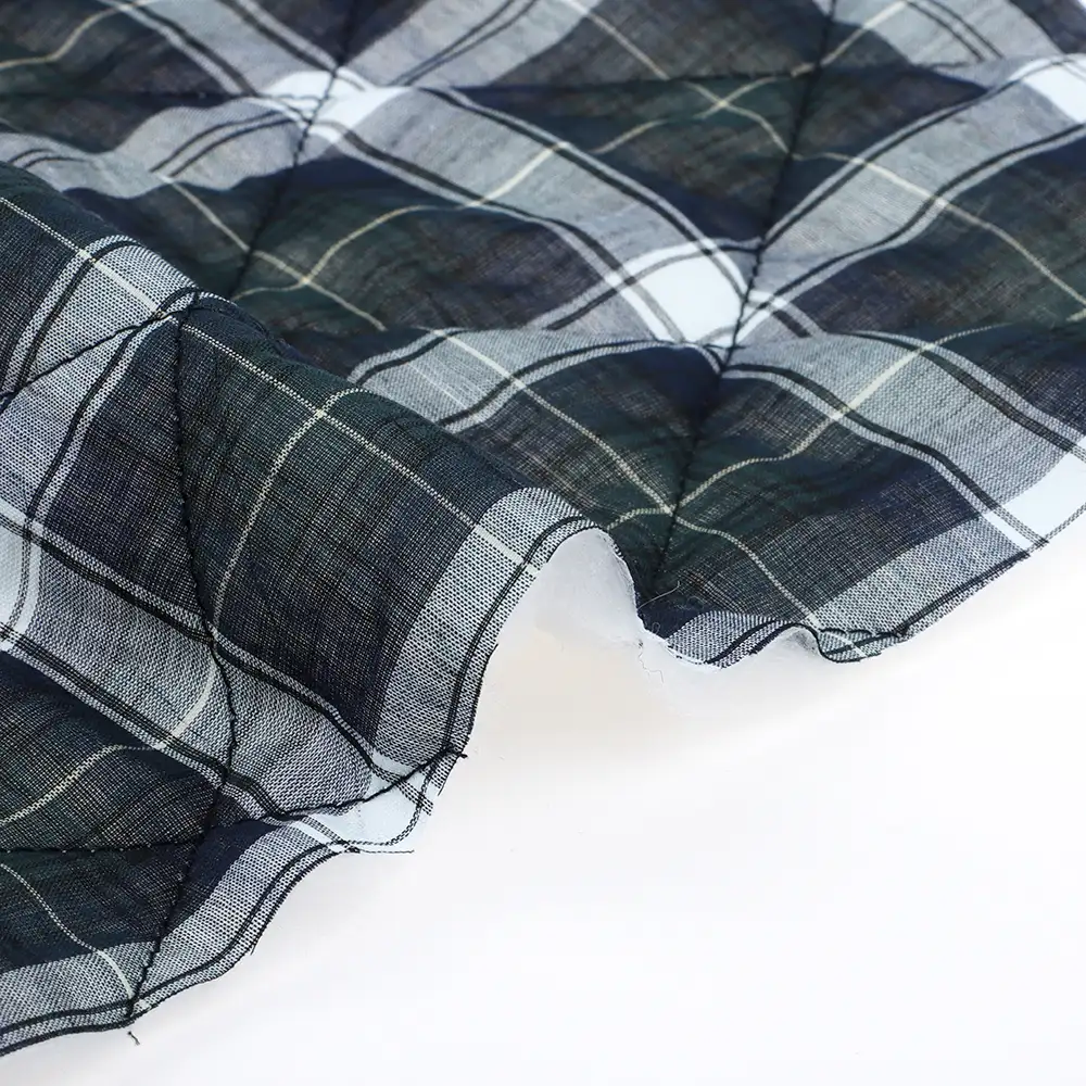 China Fabric for Pants,Skirt,Blazer Cotton Double Layer Crepe Gauze Natural Woven Fabric Cotton tartan color buy from China wholesaler bulk order at wholesale price free worldwide shipping Alibaba