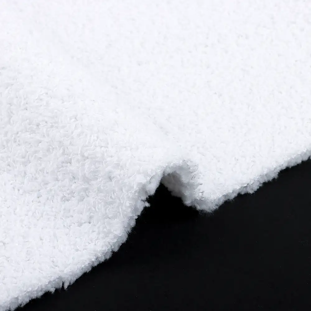 China Fabric for Hoodie,Sweatshirt Fleece Knit Fabric Polyester White color buy from China wholesaler bulk order at wholesale price free worldwide shipping Alibaba