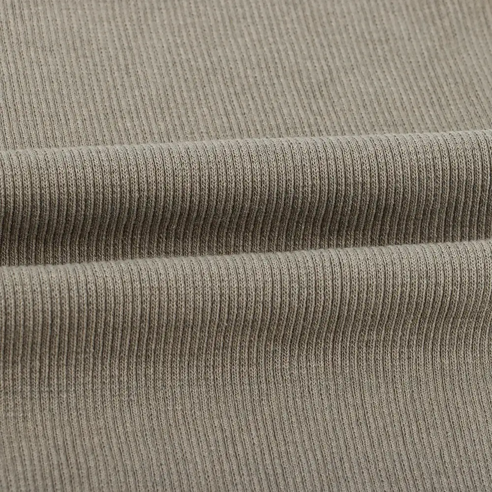 China Fabric for Tank Top,Crop Top,Hoodie Rib Knit Fabric Cotton Spandex Green color buy from China wholesaler bulk order at wholesale price free worldwide shipping Alibaba