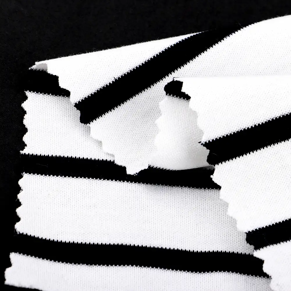 China Fabric for Tank Top,Crop Top,Pajamas Interlock Knit Fabric Cotton Black and White color buy from China wholesaler bulk order at wholesale price free worldwide shipping Alibaba
