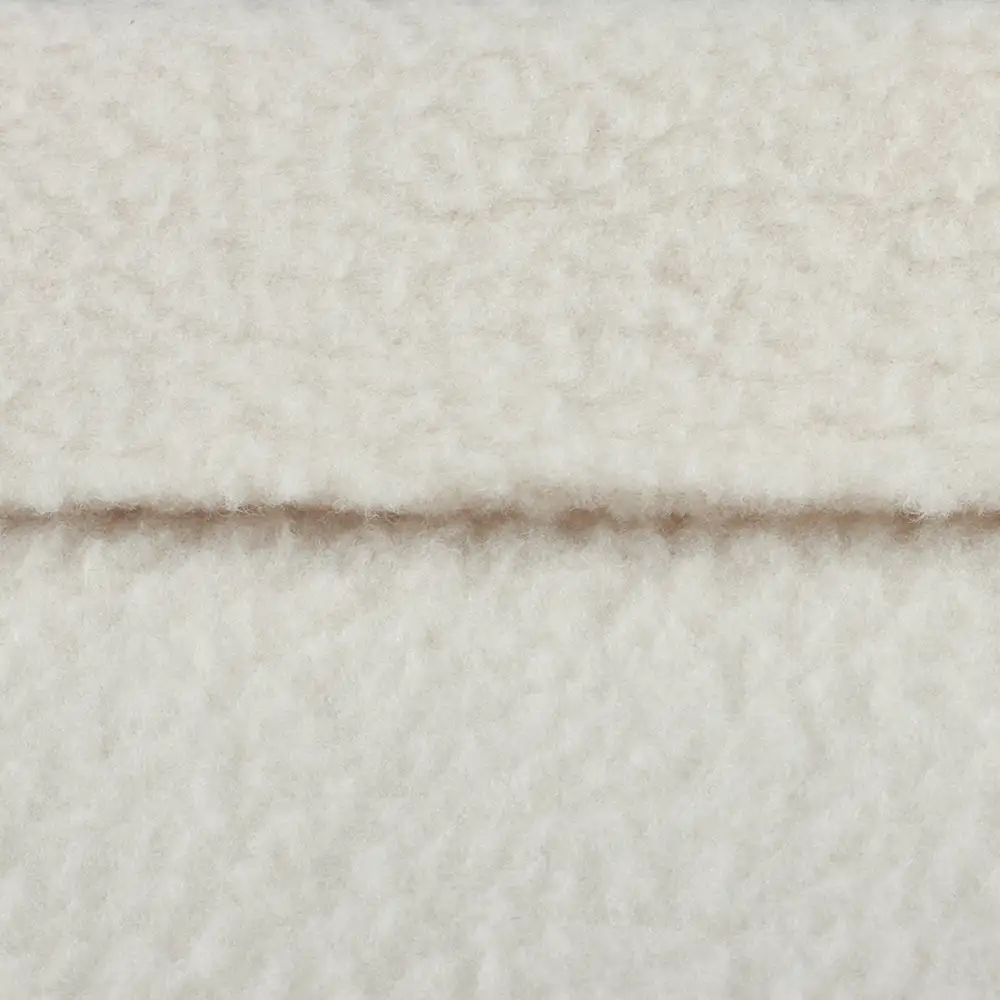 China Fabric for Overcoat,Bomber Jacket,Trench Coat Sherpa Knit Fabric Polyester Off-white color buy from China wholesaler bulk order at wholesale price free worldwide shipping Alibaba