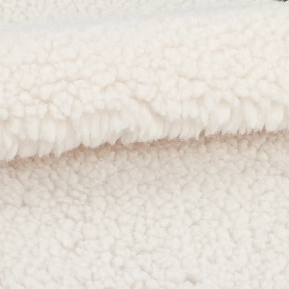 China Fabric for Overcoat,Bomber Jacket,Trench Coat Sherpa Knit Fabric Polyester Cream color buy from China wholesaler bulk order at wholesale price free worldwide shipping Alibaba