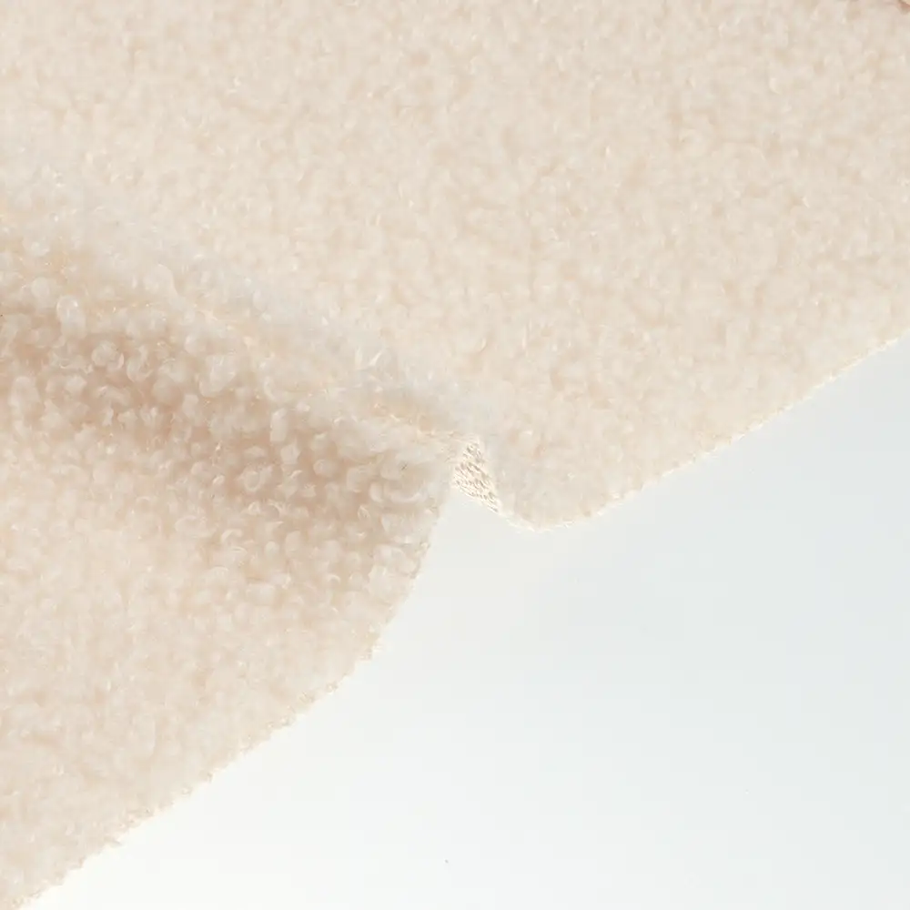China Fabric for Overcoat,Bomber Jacket,Trench Coat Sherpa Knit Fabric Polyester Beige color buy from China wholesaler bulk order at wholesale price free worldwide shipping Alibaba