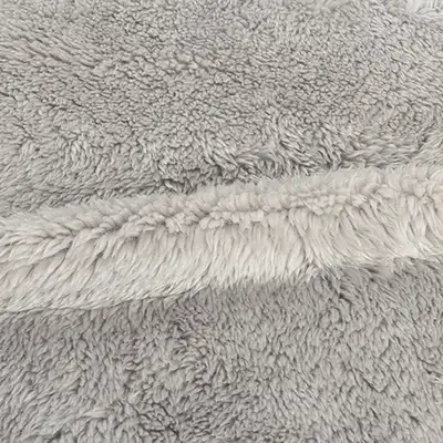 China Fabric for Overcoat,Bomber Jacket,Trench Coat Sherpa Knit Fabric Polyester Rice grey color buy from China wholesaler bulk order at wholesale price free worldwide shipping Alibaba