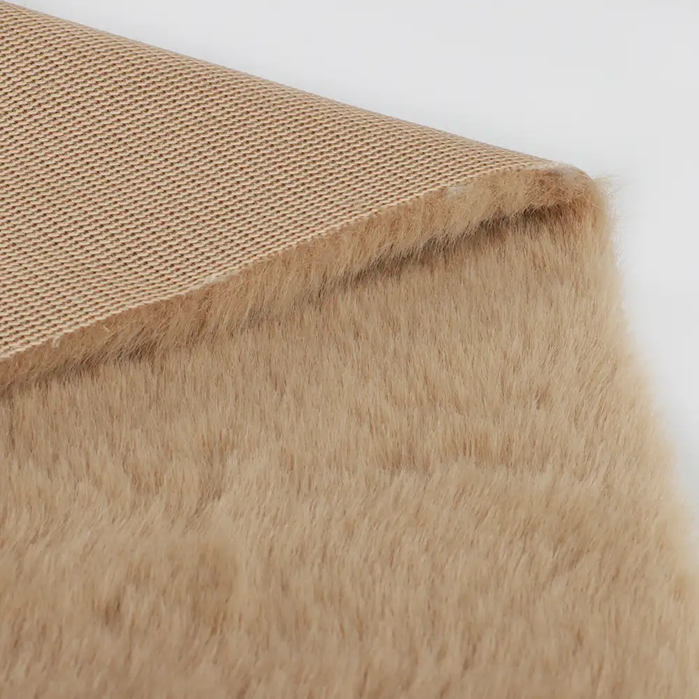 China Fabric for Overcoat,Bomber Jacket,Trench Coat Sherpa Knit Fabric Polyester Brown color buy from China wholesaler bulk order at wholesale price free worldwide shipping Alibaba