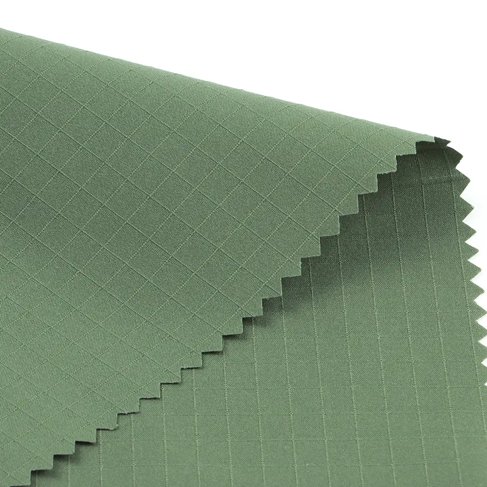 China Fabric for Jacket,Tracksuits,Hoodie Four Stretch Polyester Woven Fabric Synthetic Woven Fabric Polyester Green color buy from China wholesaler bulk order at wholesale price free worldwide shipping Alibaba
