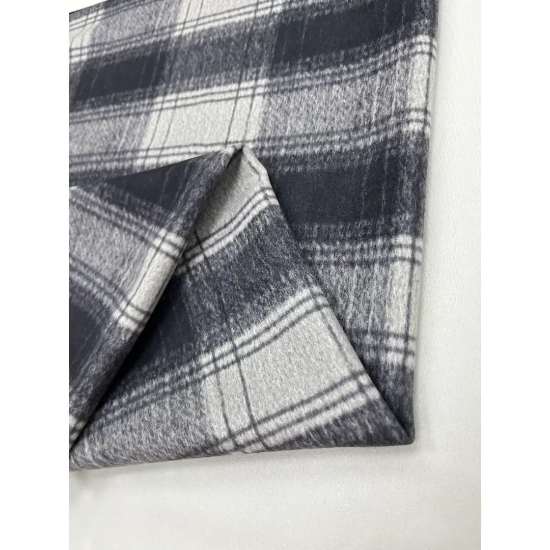 China Fabric for Jacket,Pants,Blazer Weft Suede Knit Fabric Polyester Elastane 灰色 color buy from China wholesaler bulk order at wholesale price free worldwide shipping Alibaba