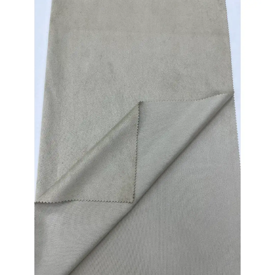 China Fabric for Jacket,Blazer Warp Suede Knit Fabric Polyester 米色 color buy from China wholesaler bulk order at wholesale price free worldwide shipping Alibaba