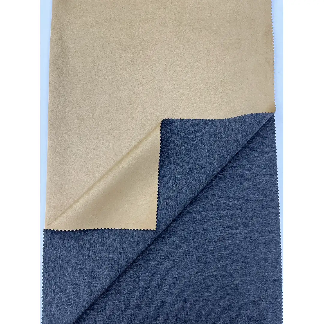 China Fabric for Jacket,Pants,Blazer Weft Suede Knit Fabric Polyester Cotton Elastane 姜黄 color buy from China wholesaler bulk order at wholesale price free worldwide shipping Alibaba