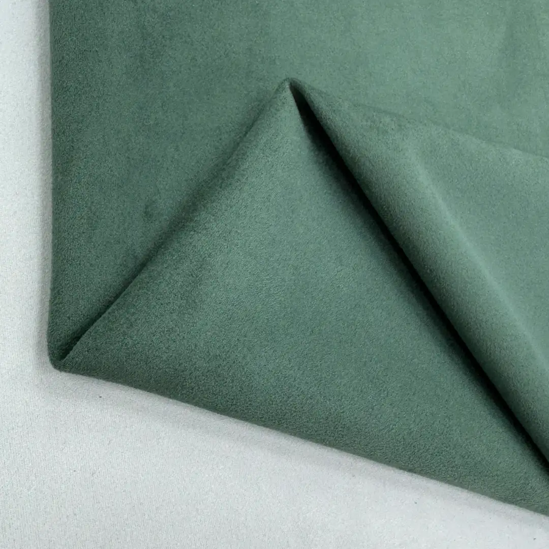 China Fabric for Jacket,Pants,Blazer Weft Suede Knit Fabric Polyester Elastane 富贵绿 color buy from China wholesaler bulk order at wholesale price free worldwide shipping Alibaba